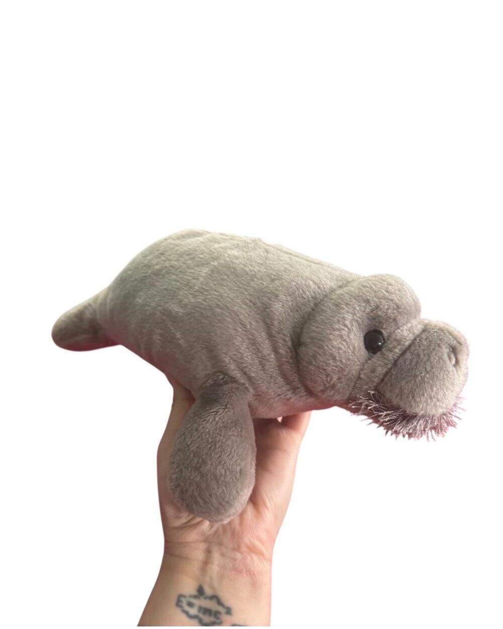 Wild Republic Manatee Plush Ocean Animal Play Stuffed Animal 13.5” Long Gray Toy